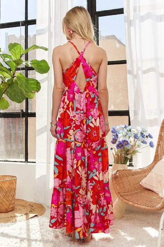 ADORA Floral Tiered Maxi Cami Dress - Brittney MADE