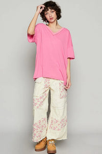POL V-Neck Half Sleeve T-Shirt - Brittney MADE
