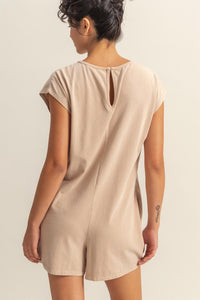 HYFVE Round Neck Cap Sleeve Relaxed Fit Breezy Romper - Brittney MADE