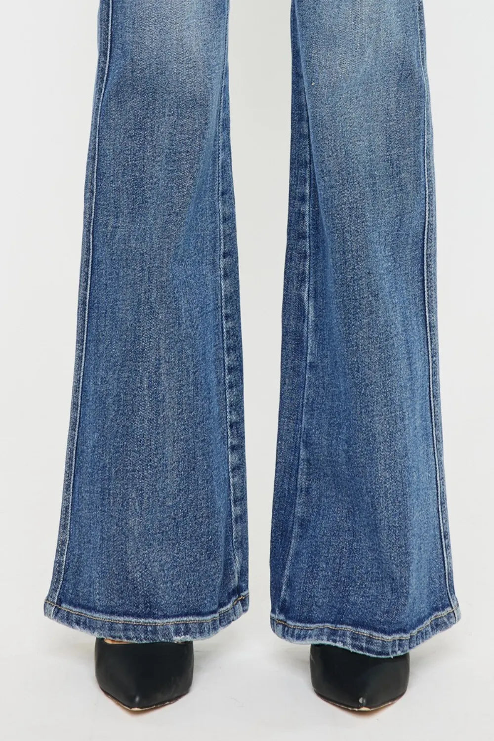 Kancan Cat's Whiskers High Waist Flare Jeans - Brittney MADE