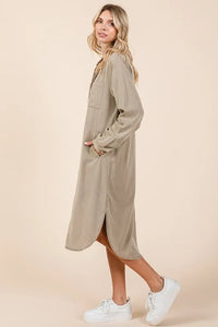 Mittoshop Button Down Long Sleeve Shirt Dress - Brittney MADE