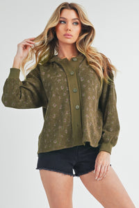 Aemi + Co Floral Button Up Hooded Jacket - Brittney MADE