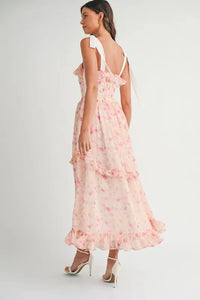 MABLE Floral Printed Shoulder Strap Midi Dress - Brittney MADE