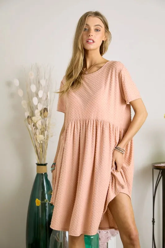 ADORA Swiss Dot Babydoll Dress - Brittney MADE