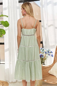 ADORA Gingham Detail Washed Dress - Brittney MADE