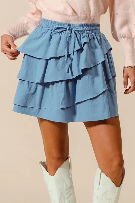 SO ME Asymmetrical Ruffled Game Day Skirt - Brittney MADE