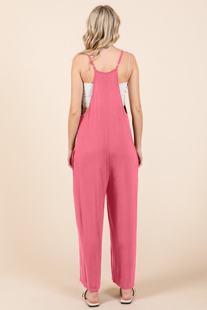 Culture Code Full Size Sleeveless Wide Leg Jumpsuit with Pockets - Brittney MADE