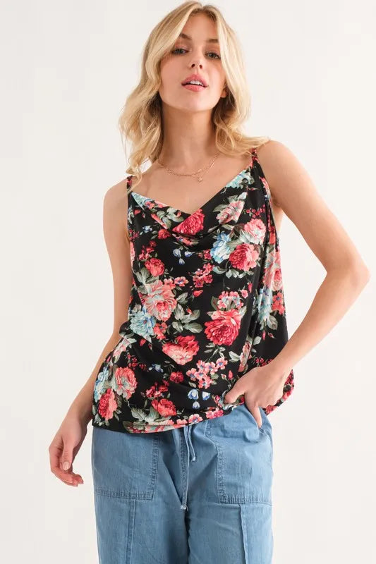 And The Why Floral Printed Casual Tank Top - Brittney MADE