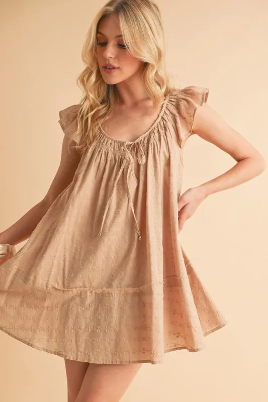 Aemi+Co Ruffled Cap Sleeve Cotton Tunic Mini Dress - Brittney MADE