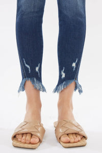 Kancan Raw Hem High Waist Cropped Jeans - Brittney MADE