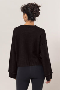 HYFVE Round Neck Dropped Shoulder Ribbed Sweater - Brittney MADE