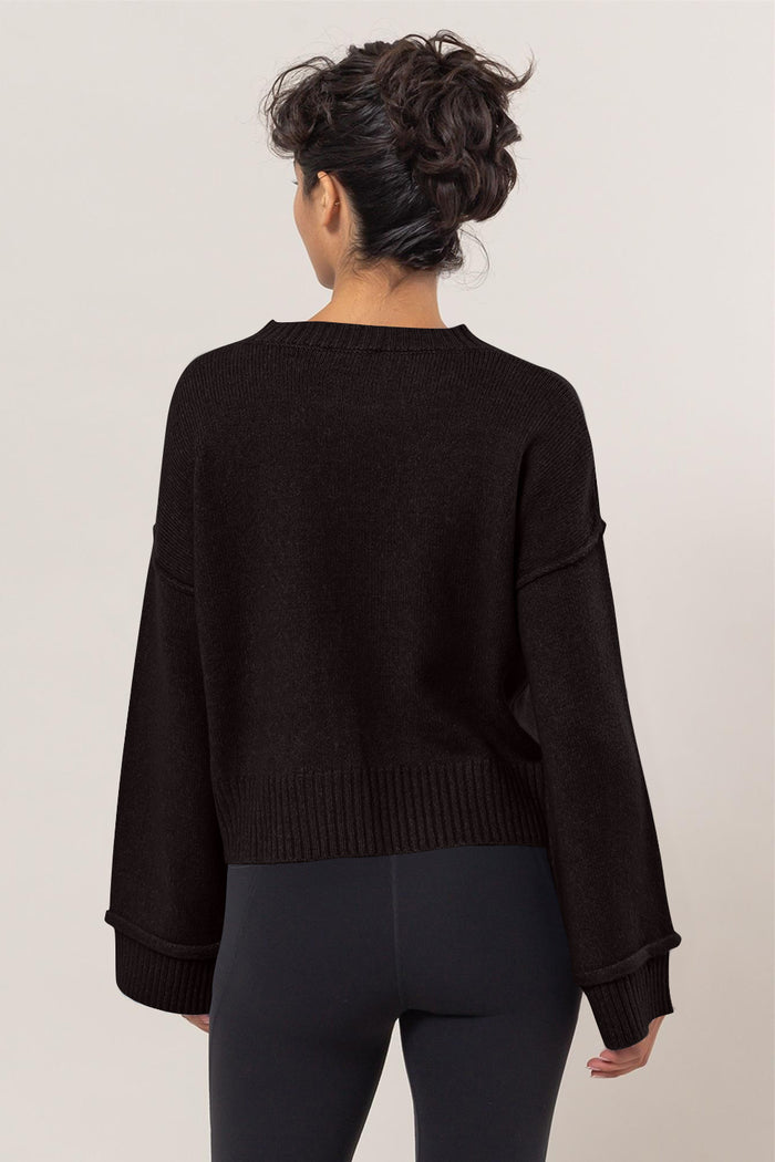HYFVE Round Neck Dropped Shoulder Ribbed Sweater - Brittney MADE