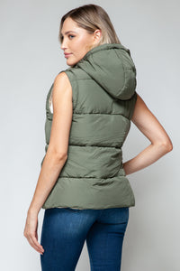 Snobbish Snap and Zip Closure Hooded Vest - Brittney MADE