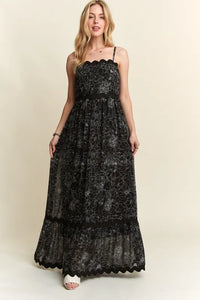 ADORA Floral Adjustable Strap Maxi Cami Dress - Brittney MADE