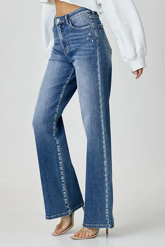 RISEN High Waist Jeans with Pockets - Brittney MADE