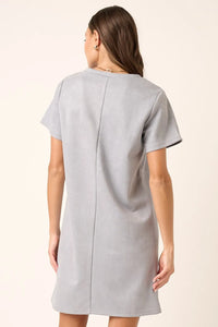 Mittoshop Suede Short Sleeve Mini Dress - Brittney MADE