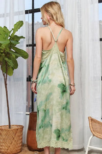 ADORA Lace Detail V-Neck Midi Dress - Brittney MADE