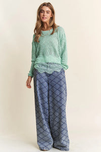 J.NNA Lace Detail Long Sleeve Knit Top - Brittney MADE