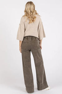 Mittoshop Mineral Wash Elastic Wide Leg Pants - Brittney MADE