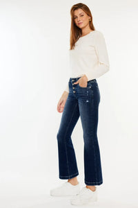 Kancan Mid Rise Button Fly Flare Jeans - Brittney MADE