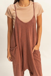 HYFVE Relaxed Fit Mineral Washed Overalls with Pockets - Brittney MADE