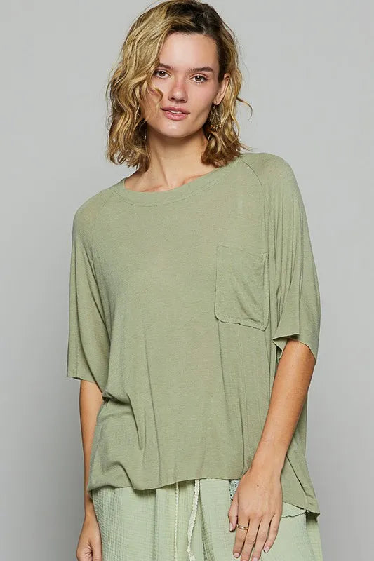 POL Round Neck Half Sleeve T-Shirt - Brittney MADE