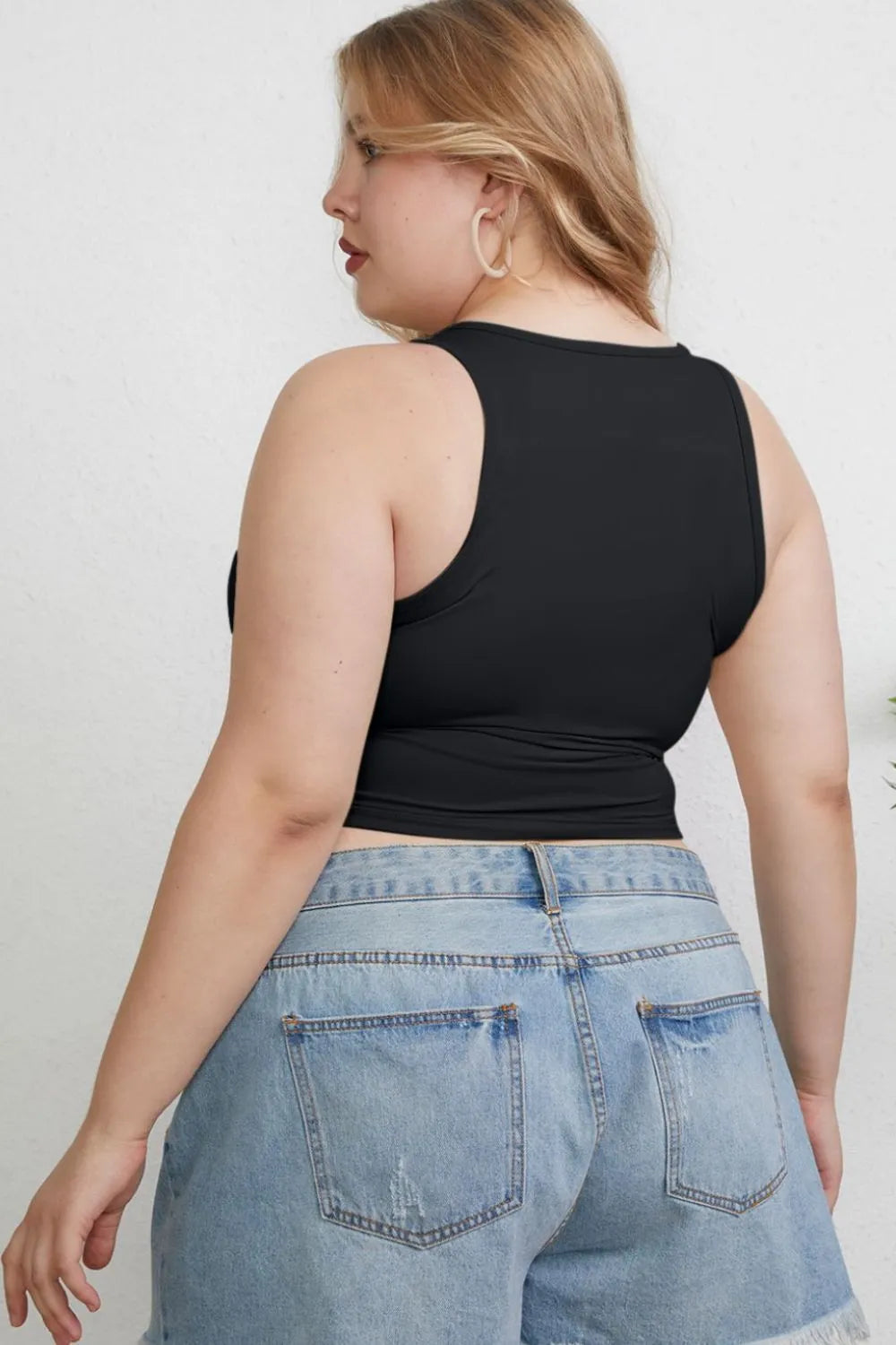 Basic Bae Full Size Round Neck Slim Tank - Brittney MADE