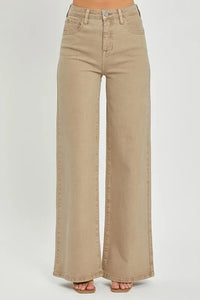 RISEN Full Size Tummy Control High Rise Wide Leg Jeans Plus Size - Brittney MADE