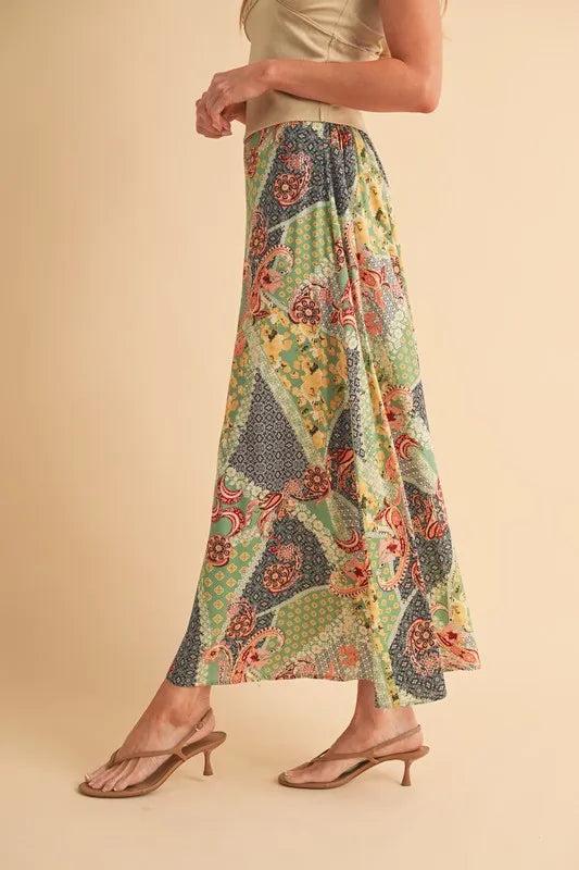 Aemi + Co Printed Maxi Skirt - Brittney MADE