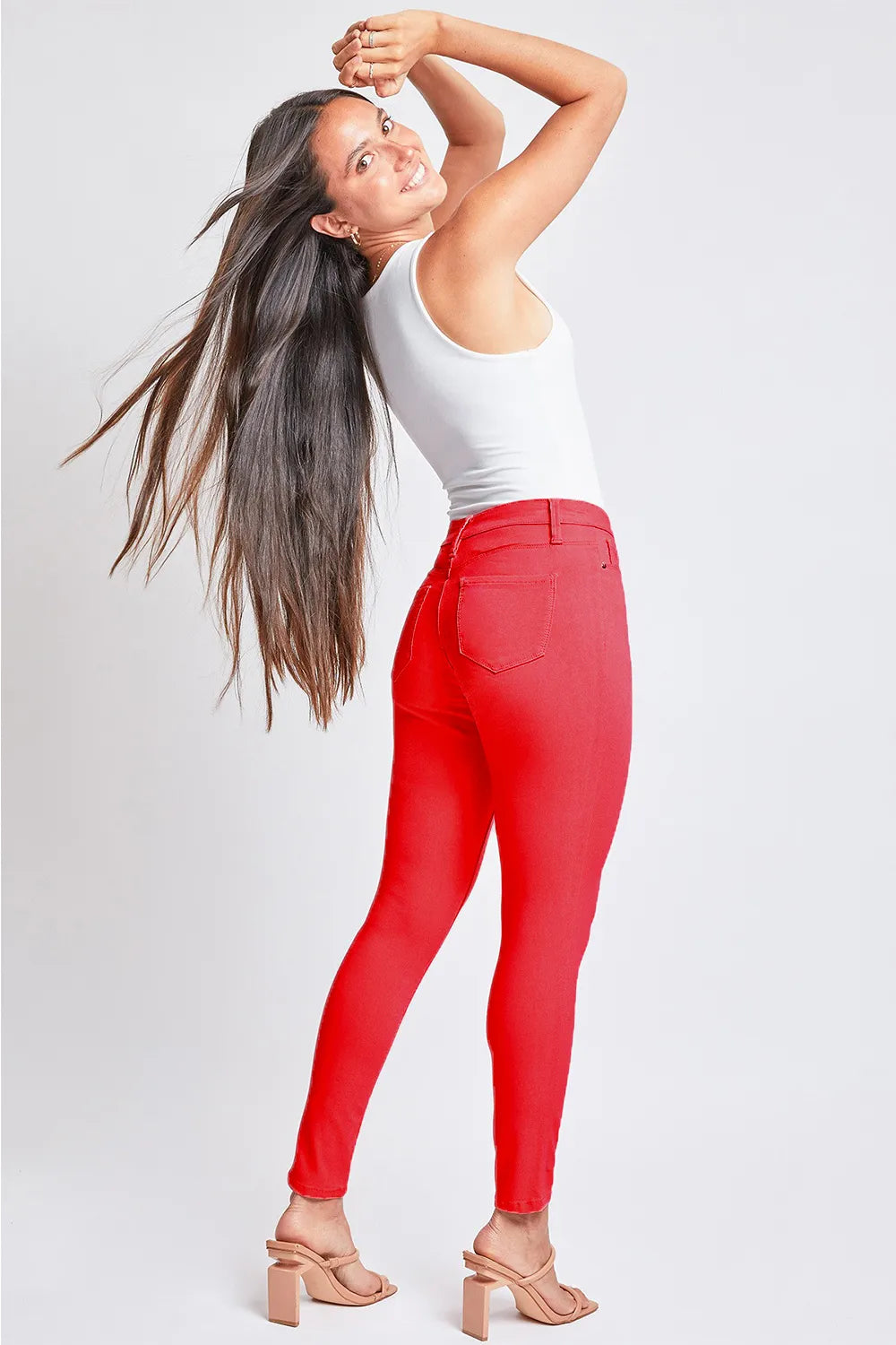 YMI Jeanswear Full Size Hyperstretch Mid-Rise Skinny Jeans - Brittney MADE
