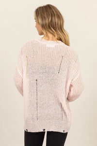 HYFVE Distressed Long Sleeve Knit Top - Brittney MADE