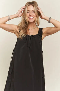ADORA Drawstring Slit Back Cargo Dress - Brittney MADE