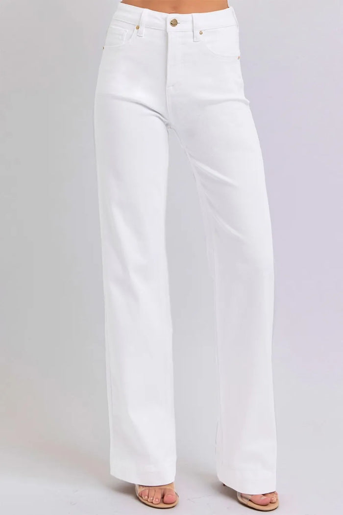 RISEN Full Size High Waist Straight Jeans - Brittney MADE