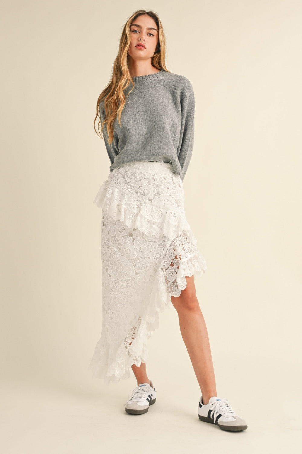 Mable Round Neck Dolman Sleeve Cropped Sweater - Brittney MADE
