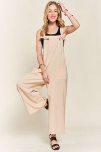 ADORA Knotted Wide Strap Wide Leg Overalls - Brittney MADE