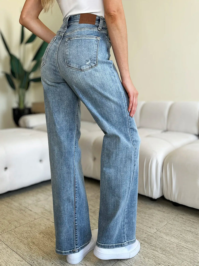 Judy Blue Full Size High Waist Straight Jeans - Brittney MADE