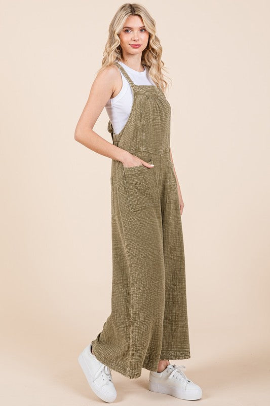 Mittoshop Textured Wide Leg Overalls - Brittney MADE