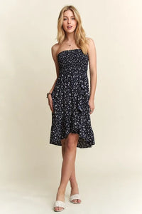 ADORA Smocked Floral Tube Dress with Pockets - Brittney MADE