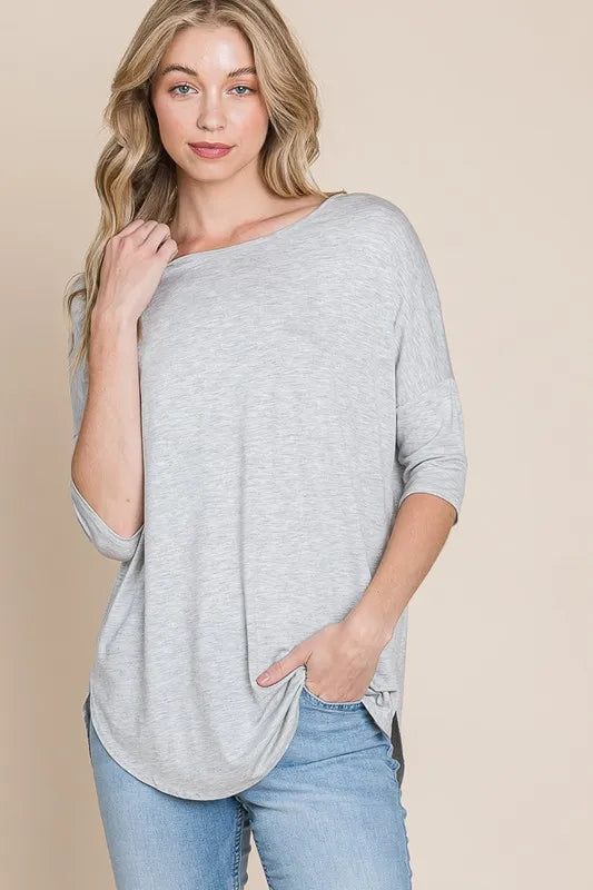 BOMBOM Round Neck Half Sleeve T-Shirt - Brittney MADE