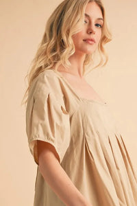 Aemi + Co Square Neck Babydoll Dress with Pockets - Brittney MADE