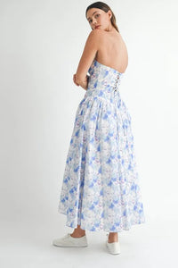 MABLE Sweetheart Neckline Floral Printed Midi Dress - Brittney MADE