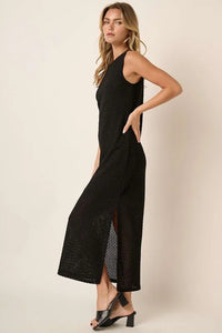 Mittoshop Side Slit Round Neck Sleeveless Dress - Brittney MADE