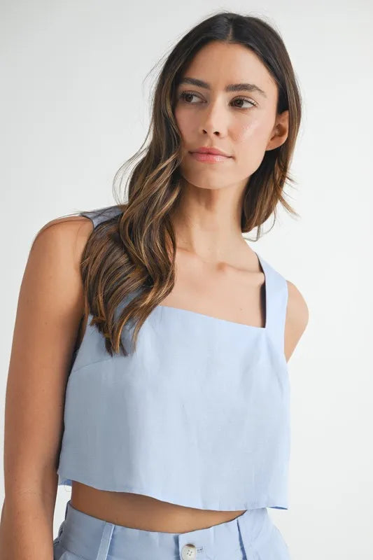 MABLE Sleeveless Crop Top and Shorts Set - Brittney MADE
