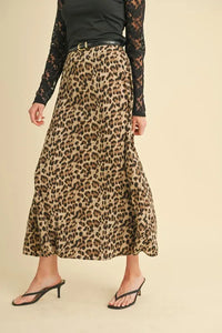 Aemi+Co Leopard Midi Skirt - Brittney MADE