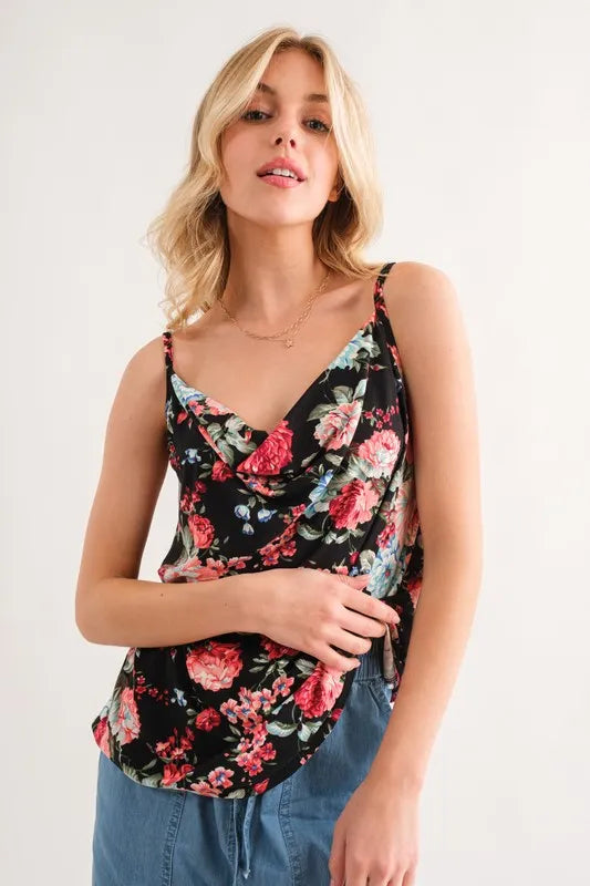 And The Why Floral Printed Casual Tank Top - Brittney MADE
