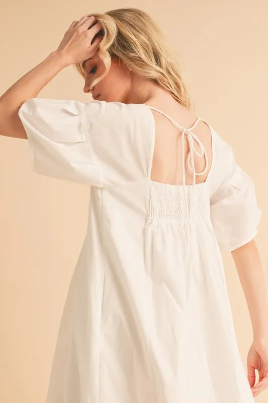 Aemi + Co Square Neck Babydoll Dress with Pockets - Brittney MADE