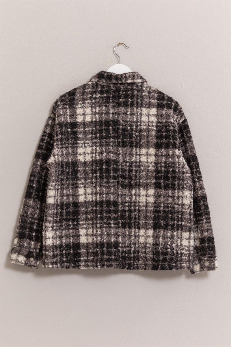 HYFVE Plaid Button Up Boucle Jacket - Brittney MADE