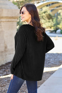 Basic Bae Full Size Ribbed Round Neck Long Sleeve Knit Top - Brittney MADE