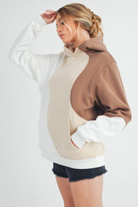 Aemi + Co Color Block Hoodie with Kangaroo Pocket - Brittney MADE