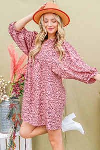 And The Why Leopard Print Baby Doll Mini Dress - Brittney MADE